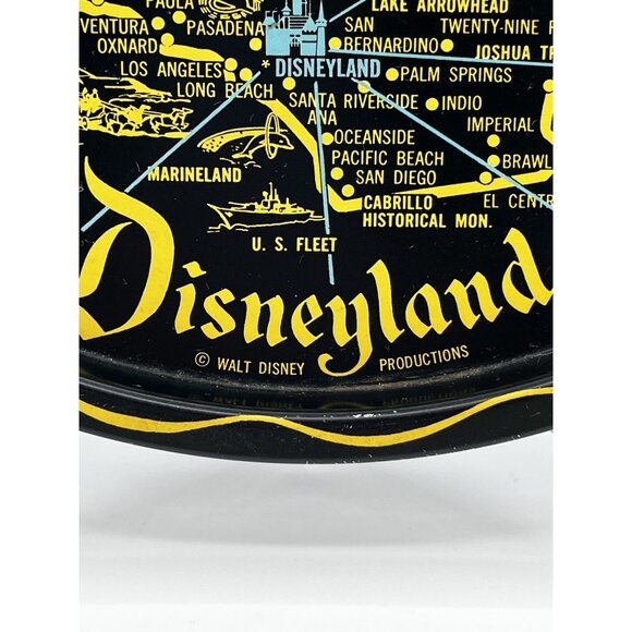 Vintage Disneyland Metal Tin Serving tray 11" California Pacific Ocean Disney - Picture 4 of 12